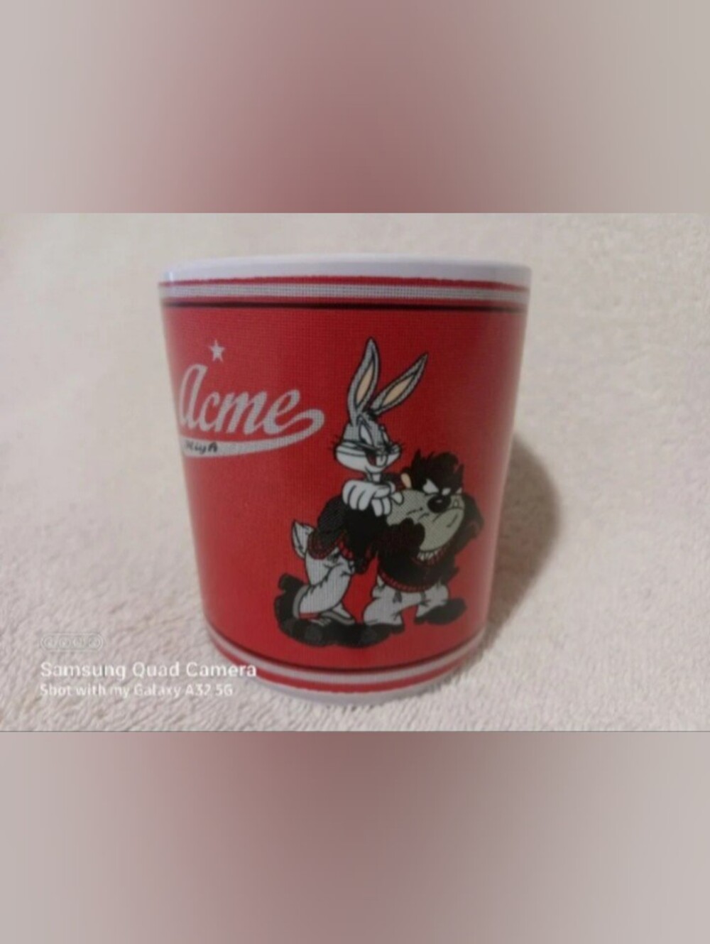 Vintage Looney tunes Acme Bugs Bunny and Tasmanian Devil mug